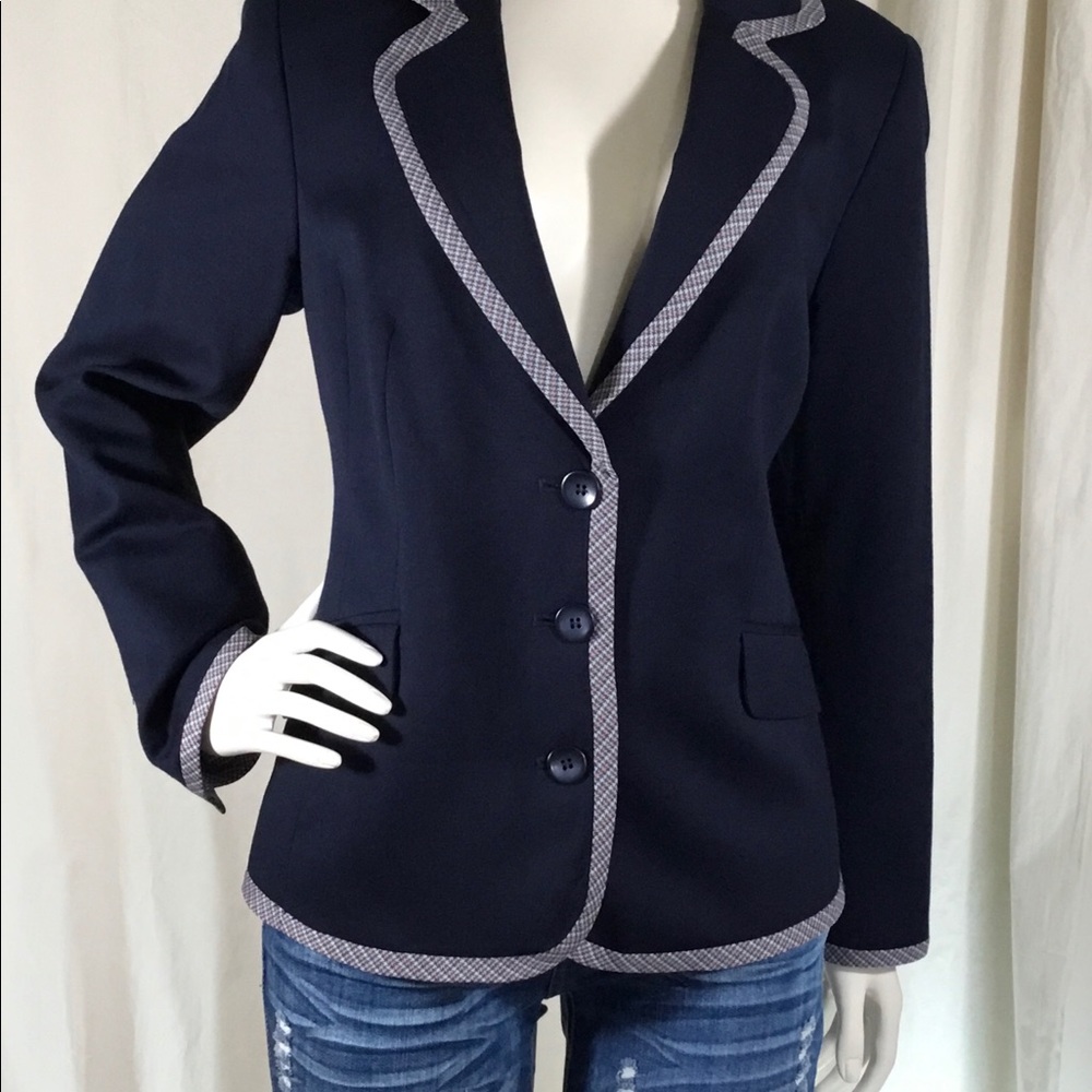 Pendleton Navy Wool Blazer 10 - image 2